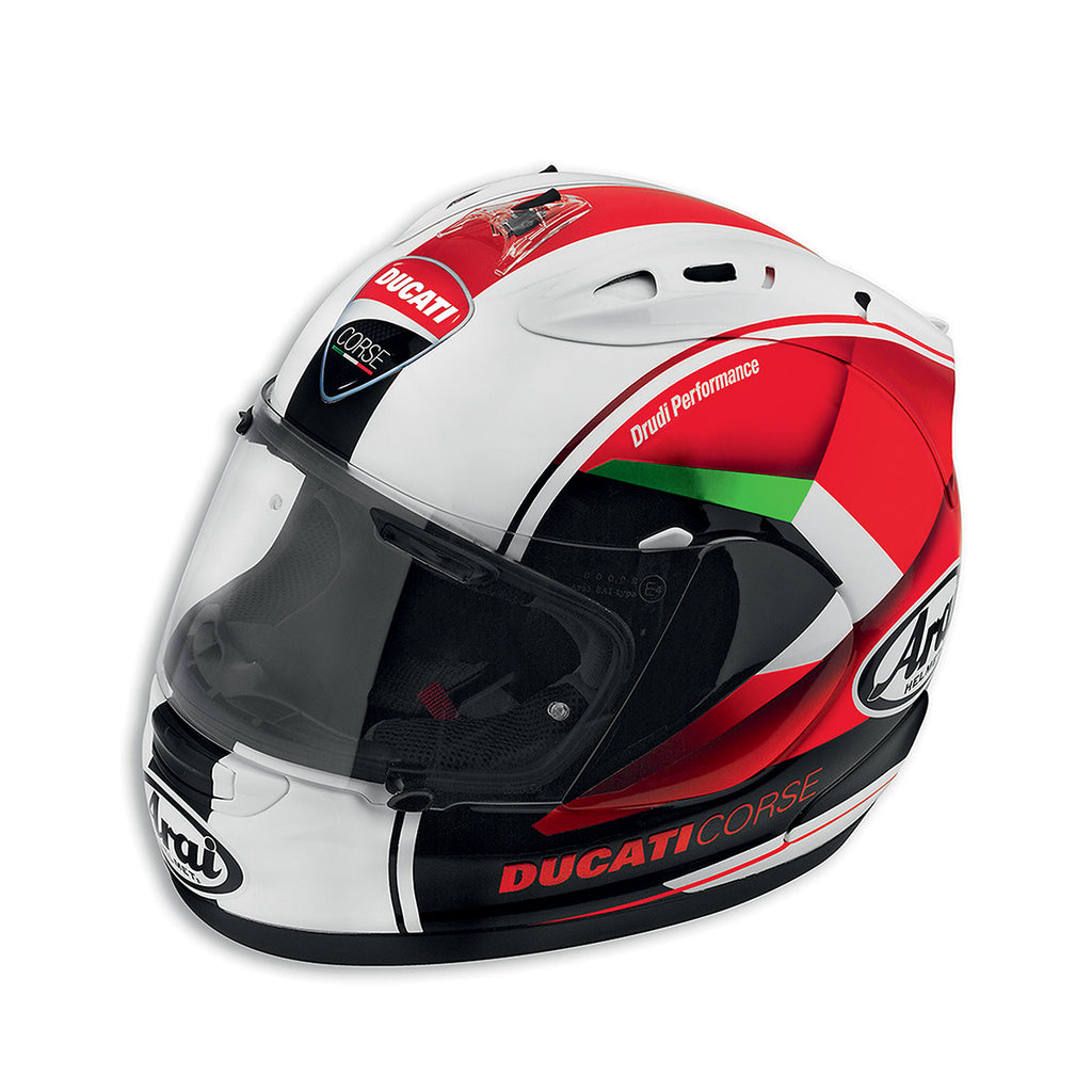 Ducati Corse Jacket & Red Arrow Helmet