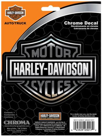 Harley-Davidson Classic Emblem Chrome Decal - CG3017