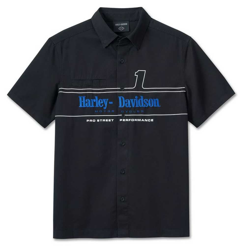 Harley-Davidson® Men's #1 Racing Logo Short Sleeve Shirt - Black
