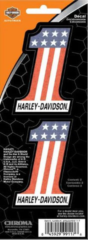 Harley-Davidson Holographic #1 Logo Decal - CG99117