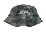 Harley-Davidson Boys' Reversible Bucket Hat Orange Reverses To Camo Print - 7272308-2/4T