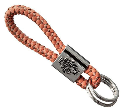 Harley-Davidson® Bar & Shield Logo Vinyl Braided Strap Key Chain - 4544