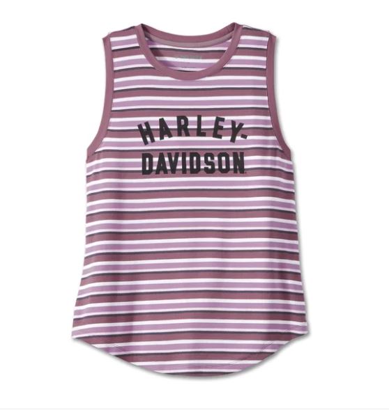 Harley-Davidson Women's Division Striped Tank - YD Stripe - Lavender Herb