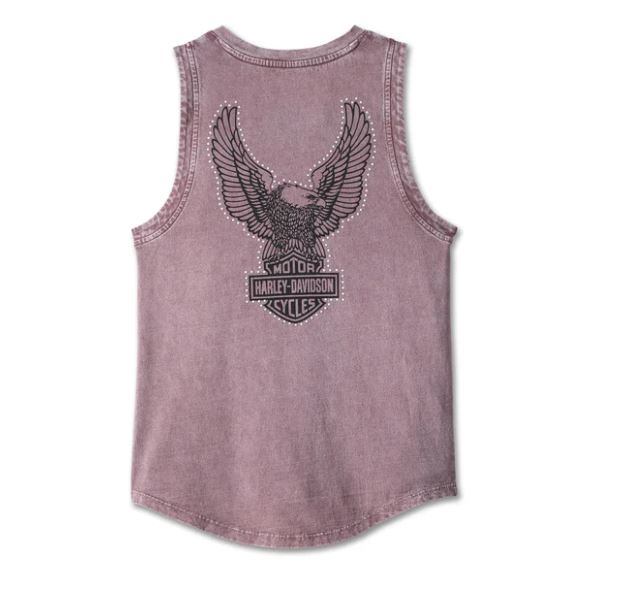 Harley-Davidson Women's Throttle Lace-Up Tank - Grape Shake - 97493-26VW