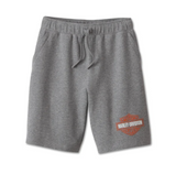 Men's Bar & Shield Fleece Shorts - Medium Grey Heather