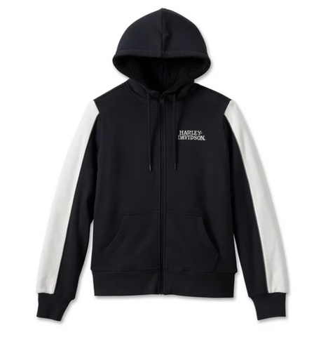 Women's Willie G Sherpa Lined Zip Front Hoodie - Black Beauty