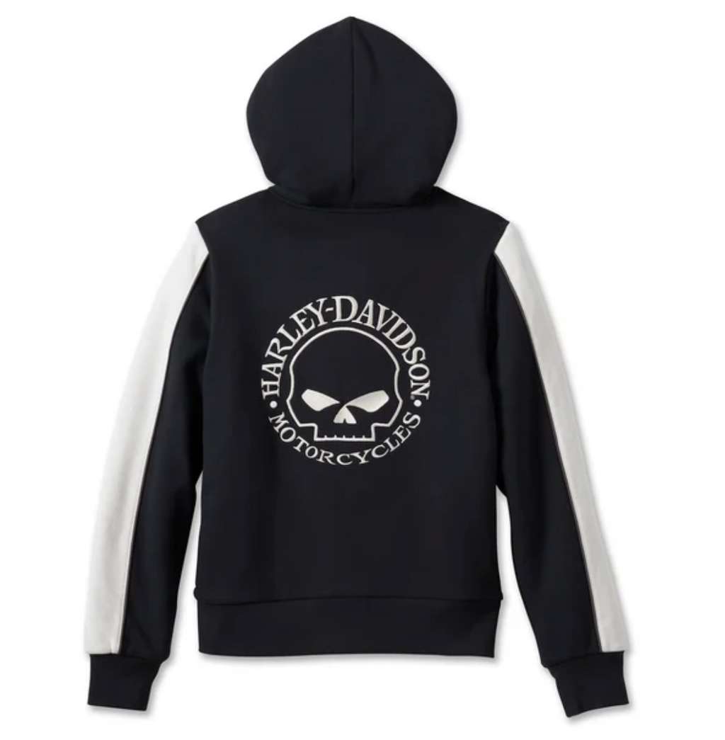 Women's Willie G Sherpa Lined Zip Front Hoodie - Black Beauty