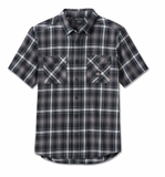 Men's Backing It In Short Sleeve Plaid Shirt - Black Plaid