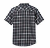 Men's Backing It In Short Sleeve Plaid Shirt - Black Plaid