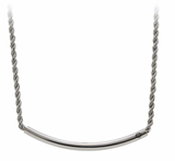 Harley-Davidson® Women's B&S Bar Rope Chain Adjustable Necklace - Stainless Steel