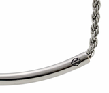 Harley-Davidson® Women's B&S Bar Rope Chain Adjustable Necklace - Stainless Steel