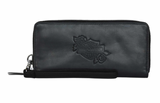 Harley-Davidson® Women's Rockin' Roses Large Zip Wallet w/ Detachable Wristlet