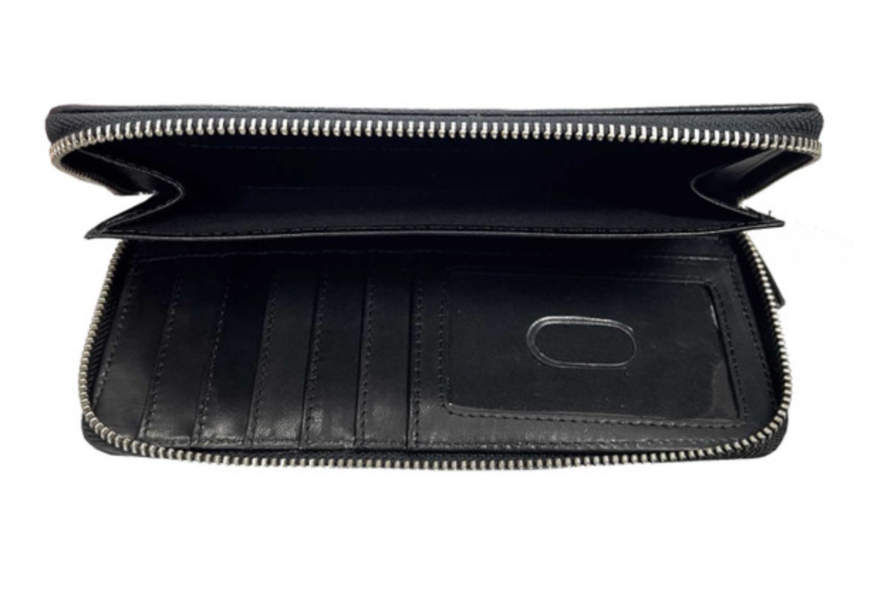 Harley-Davidson® Women's Rockin' Roses Large Zip Wallet w/ Detachable Wristlet