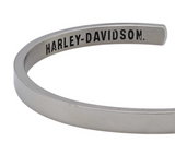 Harley-Davidson® Women's H-D Script Wide Cuff Bracelet - Stainless Steel