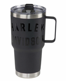 Harley-Davidson® 30 oz. Matte Black Travel Mug, Double-Wall Stainless Steel