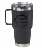 Harley-Davidson® 30 oz. Matte Black Travel Mug, Double-Wall Stainless Steel