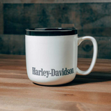 Harley-Davidson® Ceramic Coffee Mug 16 Oz. Limited Edition White & Black