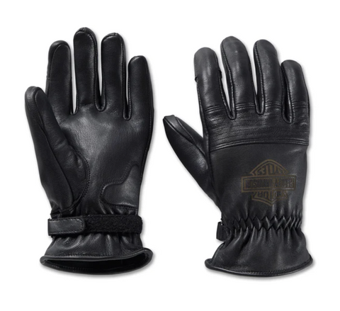 Men's Helm Leather Work Gloves - Black