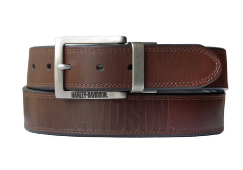 Harley-Davidson® Men's Traditional H-D Reversible Leather Belt - Black/Brown