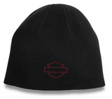 Harley-Davidson® Women's Bar & Shield Reversible Knit Beanie Hat - Red