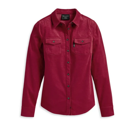 Women's Thrill Seeker Corduroy Shirt - Tibetan Red