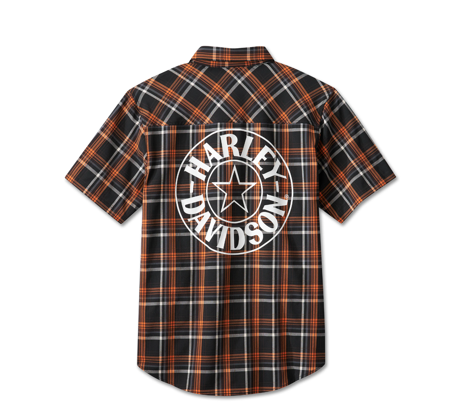 Men's Spirit of Freedom Performance Short Sleeve Shirt - Orange Plaid