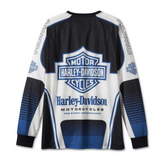 Harley-Davidson® Men's #1 Racing Long Sleeve Jersey Shirt - Blue 96062-24VM