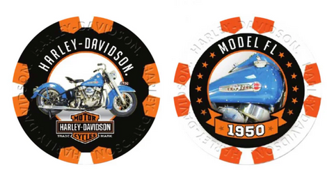 Harley-Davidson® Vintage Series 11 - 1950 Model FL Collectible Poker Chips