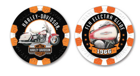 Harley-Davidson® Vintage Series 14 1966 FLH Electra Glide Collectible Poker Chips