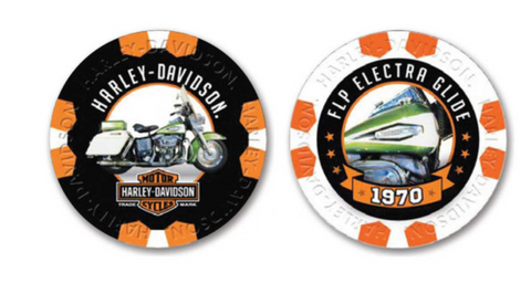 Harley-Davidson® Vintage Series 15 1970 FLP Electra Glide Collectible Poker Chips