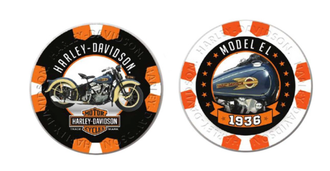 Harley-Davidson® Vintage Series 8 - 1936 Model EL Collectible Poker Chips