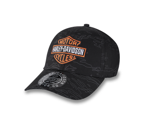 Enflame Bar & Shield Stretch-Fit Baseball Cap - Harley Black