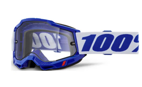 100% Accuri 2 Enduro Moto Goggle Blue-Clear Lens