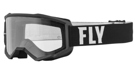 Fly Goggle Focus Black White Clear Lens