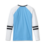 Women's First-Class Long Sleeve Raglan Top - Colorblock - All Aboard & Bright White