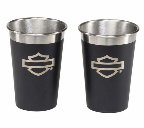 Harley-Davidson® Bar & Shield Stainless Steel Glass Set of 2 - 18 Oz.