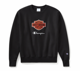 Champion x Harley-Davidson Fanatic Crew Neck Sweatshirt - Black & Orange Champion