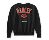 Champion x Harley-Davidson Fanatic Crew Neck Sweatshirt - Black & Orange Champion