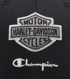 Champion x Harley-Davidson Adjustable Baseball Cap - Black & Silver Champion