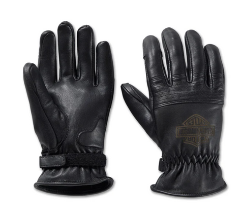 Men's Helm Leather Work Gloves - Black