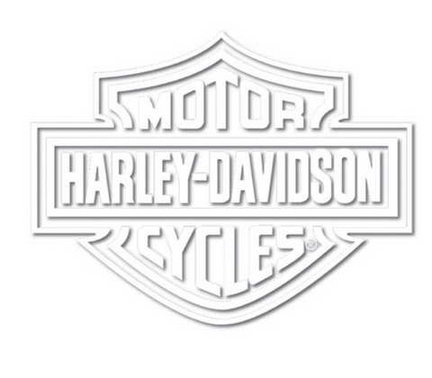 Harley-Davidson® White Bar & Shield Die Cutz Window Decal CG4311