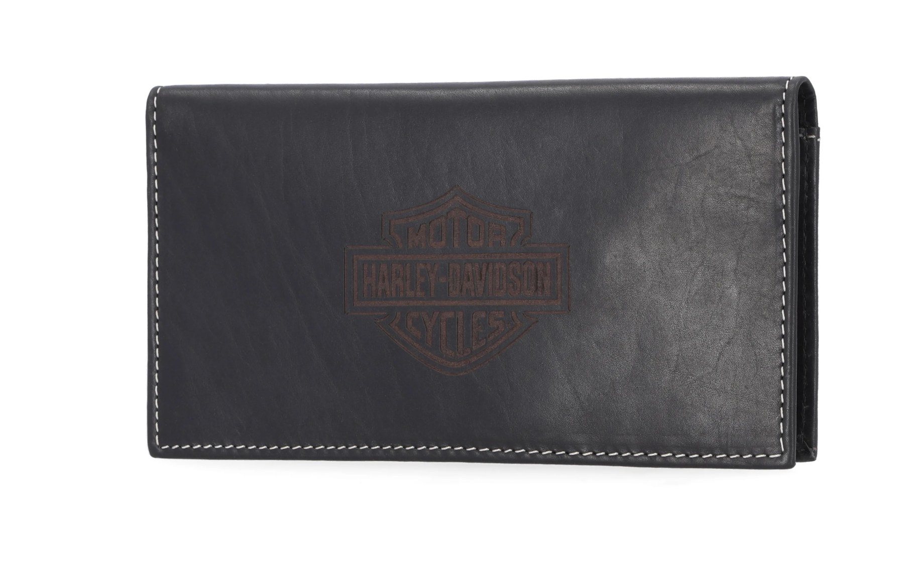 Laser Logo Rodeo Wallet in Black - Black