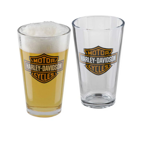 Harley-Davidson® Core Bar & Shield Logo Pint Glass Set