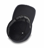 Flying Lap Distressed Stretch-Fit Basbeall Hat - Harley Black