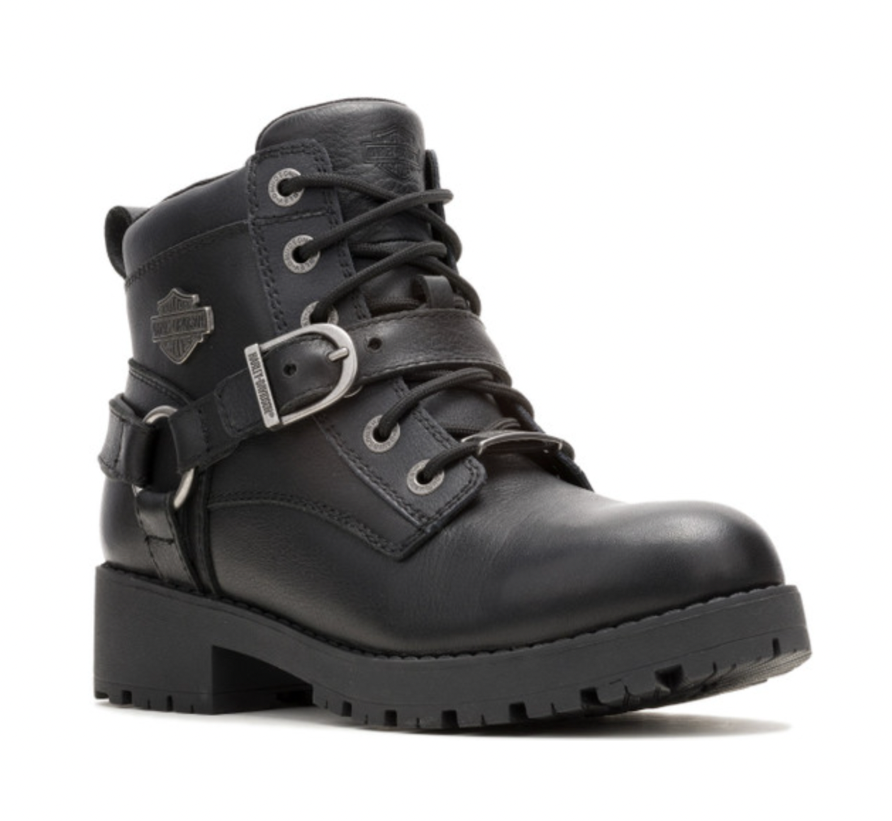 Harley-Davidson® Women's Kelley Harness Ride WP Black Motorcycle Boots