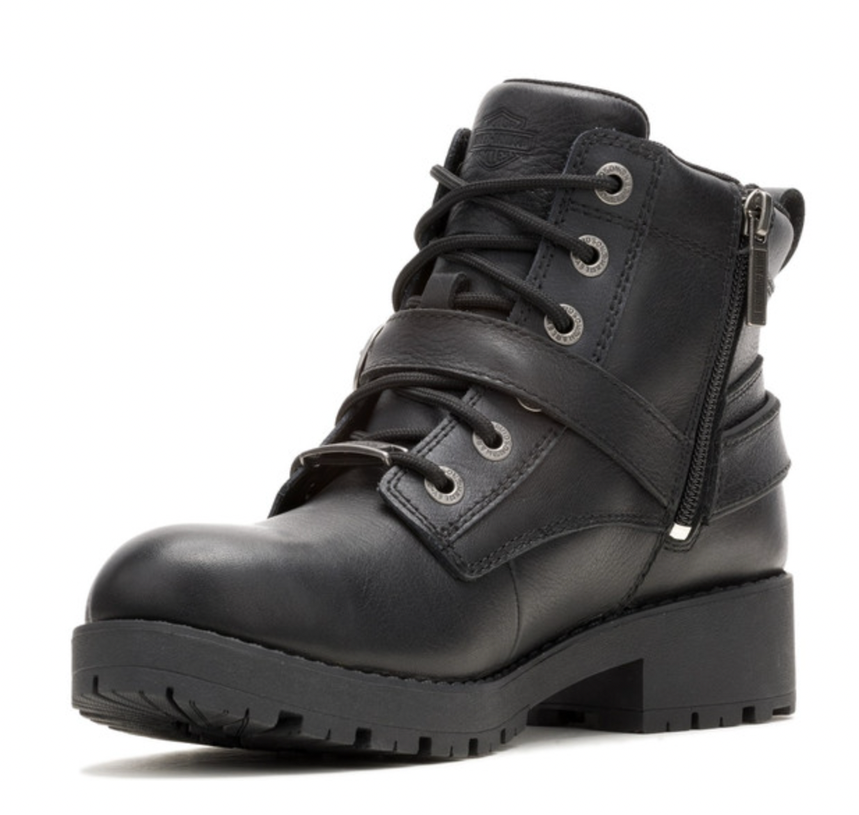 Harley-Davidson® Women's Kelley Harness Ride WP Black Motorcycle Boots