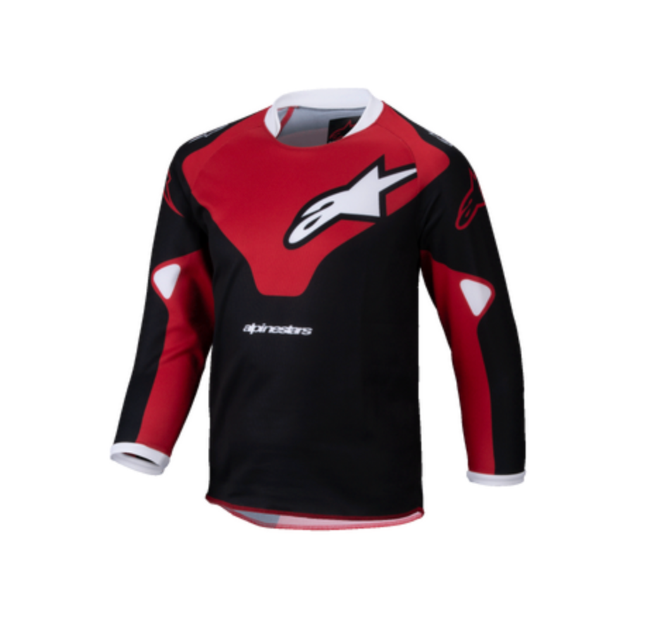 Alpinestars 2025 Kids Racer Veil Jersey - Black/Bright Red