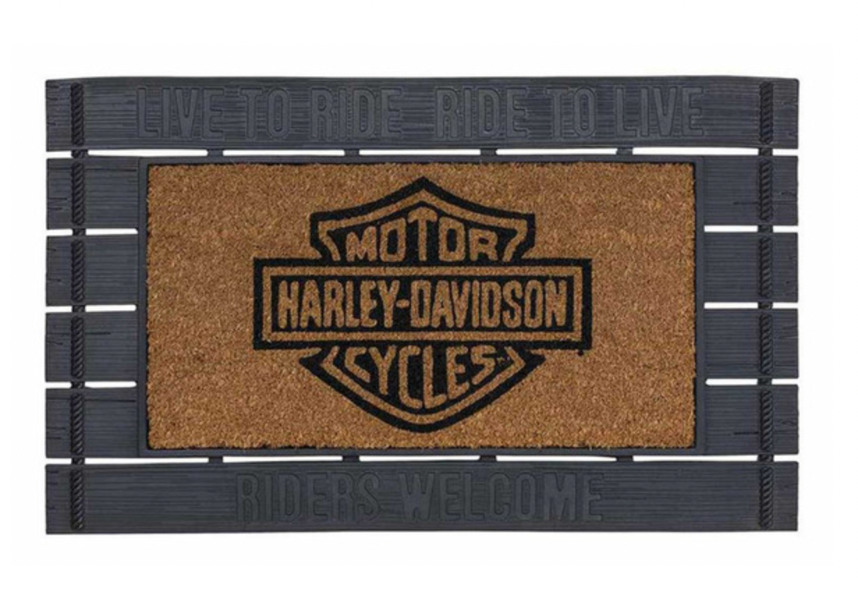 Harley-Davidson® Bar & Shield Riders Welcome Entry Mat, Rubber & Coco Material