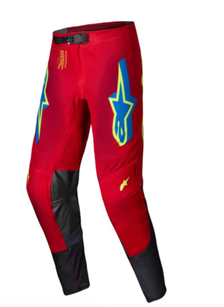 Alpinestars 2025 Supertech Maker Pants - Bright Red/Fluro Yellow