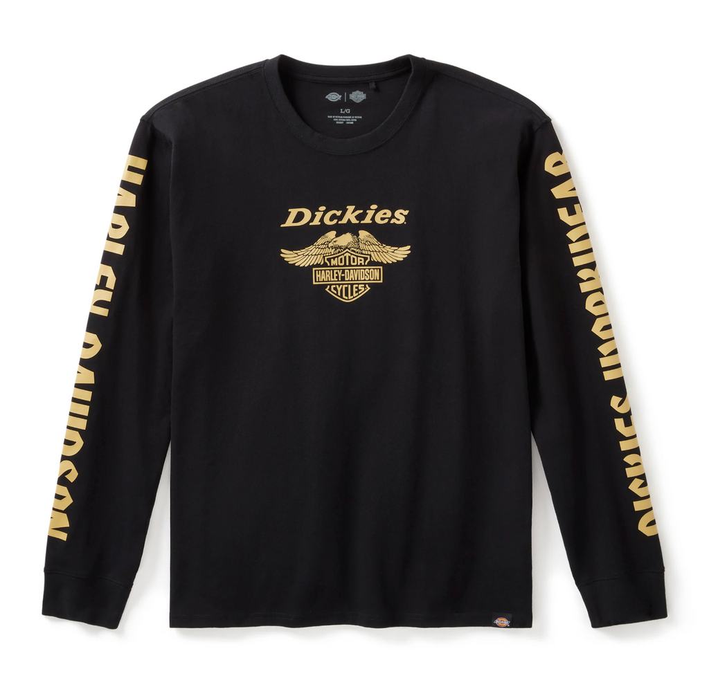 Men's Dickies x H-D Heavyweight Long Sleeve Eagle Tee - Anthracite
